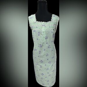 Vintage Mint Green and Lavender Floral “Moon Dance” Dress
